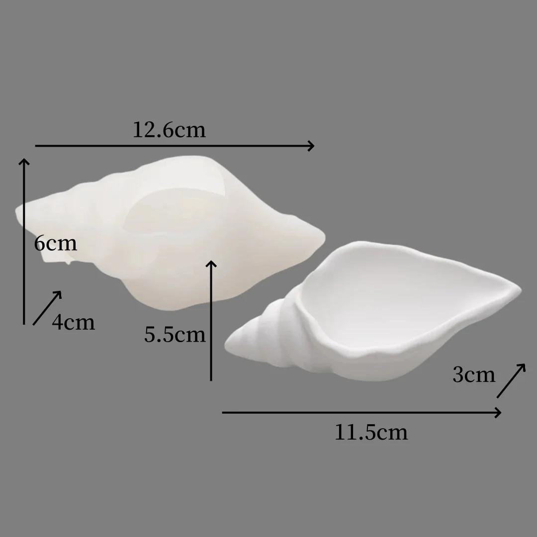 Bandeja De Armazenamento Starfish Shell Molde De Silicone De Gesso, Gesso Artesanal Conch, Frasco De Concreto, Resina Epóxi, Home Decor Mould - Image 1