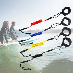 4 Pés Enrolado Prancha Leash Surf Stand UP Paddle Board Ankle Leash Sup Board Pé Leg Rope Prancha Raft Kayak Rope - Image 1