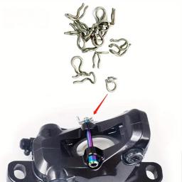 10 pçs bicicleta pinça de freio a disco clipes mola para shimano xt slx xtr fixação parafuso pinos primavera clipes acessórios da bicicleta - Image 2