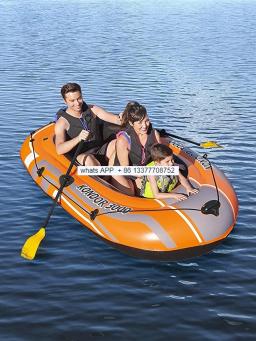 Barco de plástico inflável, simples e duplo, caiaque, hovercraft, pesca, remo, surf, à deriva, praia - Image 3