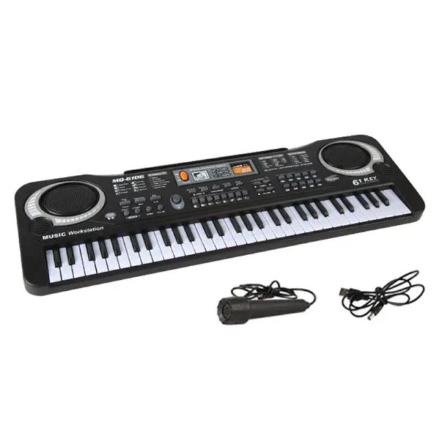 Teclado Eletrônico Digital de 61 Teclas - Piano Elétrico Ideal como Presente para Crianças