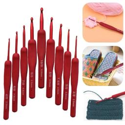 Ganchos De Crochet De Alumínio Com Punho De Silicone, Conjunto De Agulhas De Tricô De Fios, Agulha De Tricô De Camisola, Ferramentas DIY - Image 2