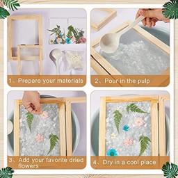 Kit De Fabricação De Molde De Papel, Moldura De Madeira De Papel, Artesanato De DIY, 3 Tamanhos, 12.7x17.8cm, 19.8x24.8cm, 24.8x33.0cm, 3 Peças - Image 3