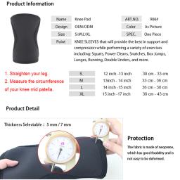 Mangas de joelho de compressão para homens e mulheres, 7mm, protetor de joelho neoprene, fitness, ginásio, apto para halterofilismo, agachamento, suporte, esportes, 1 pc - Image 6