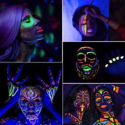Tinta fluorescente de néon para rosto e corpo, pintura UV brilho para festa de Halloween, maquiagem cosplay para crianças, arte corporal, festival - Image 3