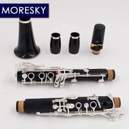 MORESKY-madeira ébano clarinete tubo, BB, 18 chaves, Granadilla, madeira maciça, BB - Image 1