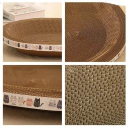 Scratcher ondulado resistente ao desgaste Raspadores redondos e ovais, Brinquedos Garra de Moagem para Gatos, Cama para Gato, Acessórios Ninho - Image 6
