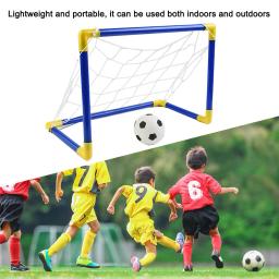 Inflável Soccer Goal Post Frame Sets, Mini Futebol, Indoor, Mini, Dobrável, Net, Bomba, Home Game, Presentes de Aniversário, 1 Conjunto - Image 2