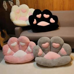 Cat Paw Seat Almofada para Cadeira de Escritório, Confortável, Kawaii, Bonito, Acolhedor, Forma, Jogos, Pad, 28x24 - Image 1