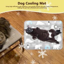 Esteira de verão refrigerando para Pet, cama de gato, almofada auto-refrigerando, Indoor Dog Crate Mat, Small Medium Large Dogs - Image 3