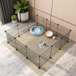 Diy pequena gaiola animal dobrável animais de estimação cães playpen criptografia cerca canil casa exercício gaiola treinamento gatinho espaço cão supplie - Image 1