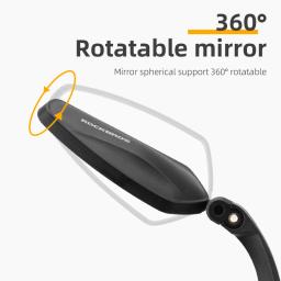 ROCKBROS Espelho de Bicicleta Guiador Retrovisor Ajustável Espelhos retrovisores refletores de visão ampla para ciclismo acessórios para bicicletas - Image 4