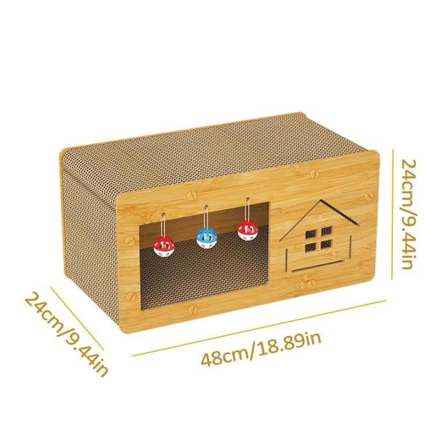 Arranhador Grande Multifuncional para Gatos: Casa, Cama e Brinquedo Ideal para Seu Pet