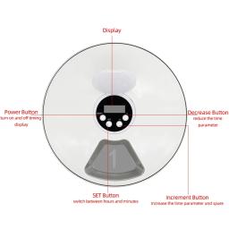 Alimentador automático do animal de estimação com sincronismo redondo, elétrico Dry Food Dispenser para cão e gato, 6 refeições, 6 grades, 24 horas Feed, Pet Supplies - Image 5