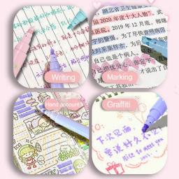 Glitter Color Shiny Canetas Set, Highlighters, pincel marcador, escola de arte, caneta Glitter metálica para desenho, pintura suprimentos, 4pcs - Image 5