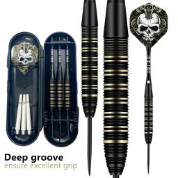 Profissional Aço Dica Dardos, Black Brass Barrels Set, Tiro com Arco, 22 g - Image 3