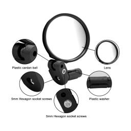 Espelho Retrovisor de Bicicleta Universal, Ajustável Girar, Ângulo Largo, Guiador de Ciclismo, Vista Traseira para MTB, Acessórios de Road Bike, 1 Pc, 2Pcs - Image 4