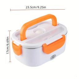 Lancheira portátil do aço inoxidável, aquecedor do alimento com adaptador e tomada do carro, calefator durável e versátil da refeição, 110V - Image 5