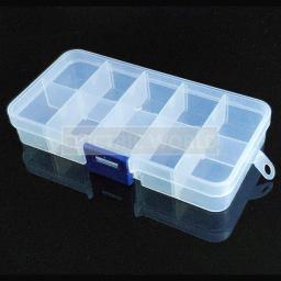 Caixa de armazenamento transparente com 6 compartimentos, colar, organizador de artesanato, de plástico - Image 5