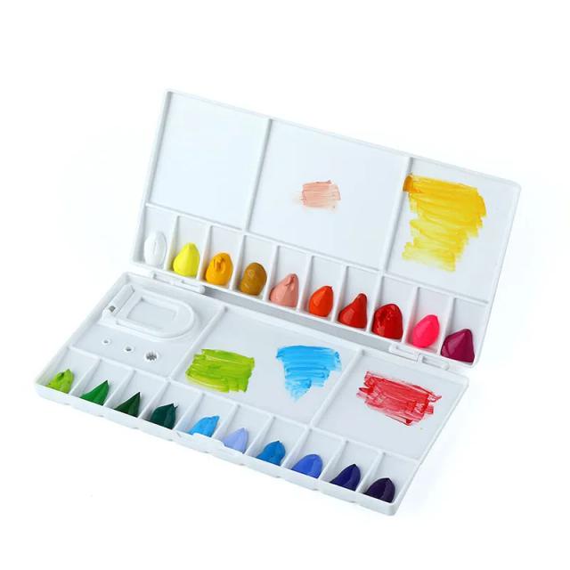 25 Poços que Potencializam a Paleta de Cores da Pintura com Tampa e Ferramentas de Mistura