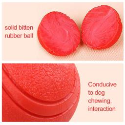 Hoopet-bola de borracha para o cão, brinquedo mordida resistente para o filhote de cachorro, peluche, pitbull, cor vermelha, bola sólida, pet fornecimentos, tamanho s-xl - Image 2