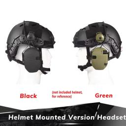 Tiro eletrônico Headset Capacete Montado Versão Caça Pickup e Redução de Ruído Tactical Headset Proteção Auditiva - Image 1