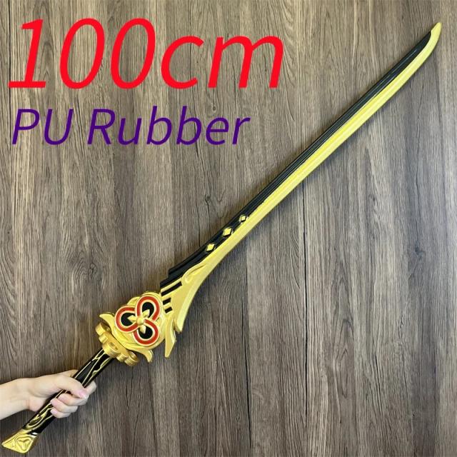 Espada Chiori Genshin Impacto Borracha PU Vermelha 100cm