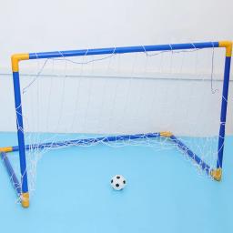 Mini rede de futebol ao ar livre pequena porta de futebol dobrável objetivo de futebol portátil crianças brinquedo esporte de futebol para dentro de casa ao ar livre - Image 1