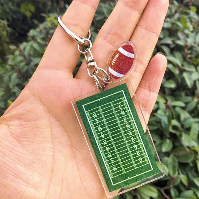 Chaveiro Criativo de Futebol e Basquete em Metal - Pingentes para Fãs de Esportes, Lembranças e Presentes para Homens