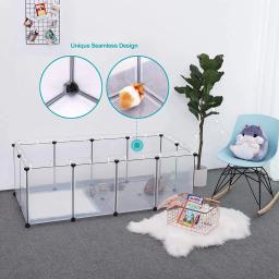 Playpara animais de estimação, gaiola de plástico com base para pequenos animais, para guinea, ham, bun, coelhos - Image 2