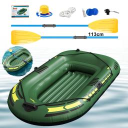 Canoa inflável portátil para adultos, caiaque de pesca, rafting e barcos de pesca, jangada com bomba de remos - Image 1