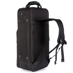 Saco de Trompete Impermeável Mochila Corpo Cruzado Ombros Alça bB Trompete Box Bags Latão Saco de Instrumento Caixa Dura Trombeta Capa Saco Cor preta 1200D Material de Nylon impermeável Portátil Bb Trompete Hard Case - Image 4