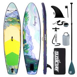 Inflável Stand Up Paddle Board, placa de SUP de camada dupla, Wakeboard antiderrapante, ternos de longboard, prancha de surf, deck duplo - Image 1