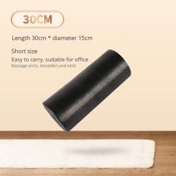 Espuma Eixo EPP Sólidos Yoga Pólo Fitness Muscular Relaxamento Rolo de Massagem Stick Rolo Preto Brilhante (30*15cm) - Image 3