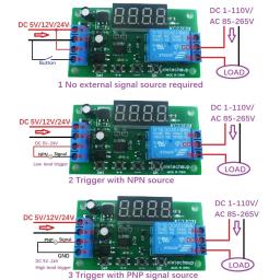 Multifunções Pulso Contador Interruptor, Temporizador Ajustável Atraso, Ligar e Desligar Relé Módulo PLC, KC23C01 DC, 5V, 12V, 24V - Image 3