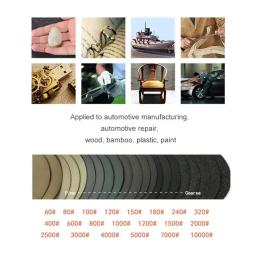 30 peças 3 Polegada molhado e seco gancho e laço kit de lixa à prova d' água carboneto de silício 800 - 3000 grãos para lixar moagem automotiva - Image 6