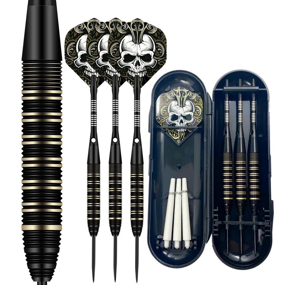 Profissional Aço Dica Dardos, Black Brass Barrels Set, Tiro com Arco, 22 g - Image 1