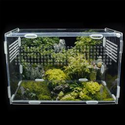 Grande terrário acrílico caixa de répteis durável transparente suprimentos para animais de estimação para animais de sangue frio réptil animal de estimação inseto casa acolhedor - Image 1