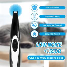Recarregável pet clipper orelha olhos aparador de pêlos clipper cão gato pata clippers elétricos de baixo nível ruído pele grooming kits máquina corte - Image 3