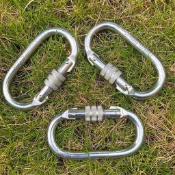 Gancho mosquetão de aço forjado 23KN, Segurança profissional, Escalada de segurança Rope Lock, Ferramenta protetora de montanhismo - Image 4