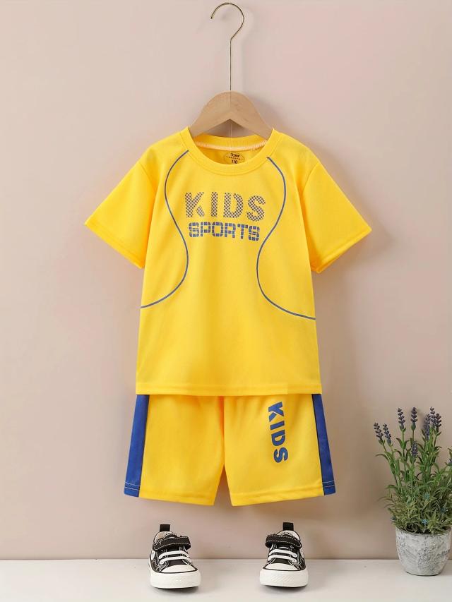 Conjunto Infantil Unissex: Camiseta Respirável com Estampa, Top e Shorts para Bebê Menino e Menina