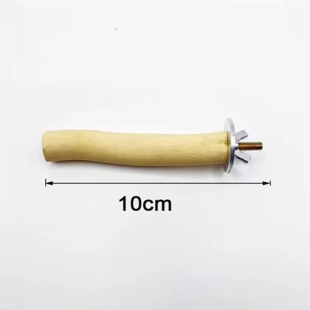 Poleiro Suspenso de Ramo de Madeira Natural para Pássaros com Brinquedos e Acessórios de Gaiola
