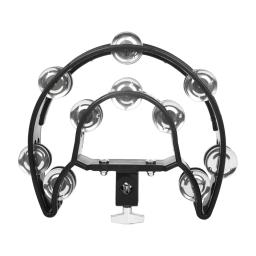 Hand Held pandeiro com suporte montado, metal Jingles, instrumento de percussão, apto para festa igreja, crianças, Dropship - Image 1