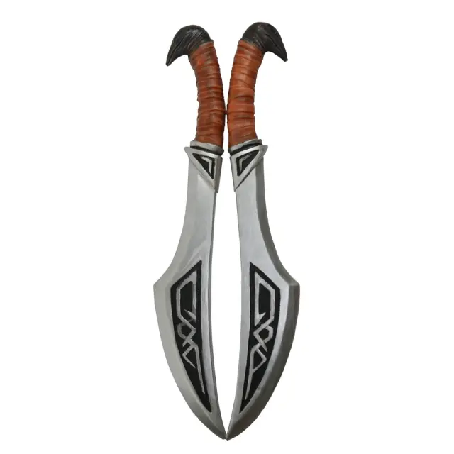 Conjunto de 2 Facas de Borracha para Halloween - Acessórios de Role Play em Espuma