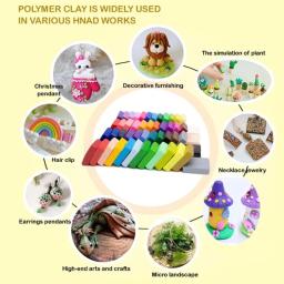 Argila de polímero, modelagem de argila para crianças diy starter kits, forno cozido modelo argila, não-tóxico, não-pegajoso, presente para crianças artistas - Image 2
