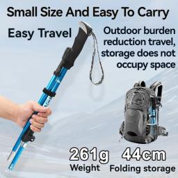 Ultraleve caminhadas pólos para crianças e adultos, cana dobrável, alumínio, 4 seção, cana, camping, 1pc - Image 3