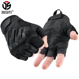 Luvas meio dedo táticas, luvas sem dedos, esportes ao ar livre, combate, caça, tiro, paintball, airsoft, trabalho de bicicleta, antiderrapante - Image 1