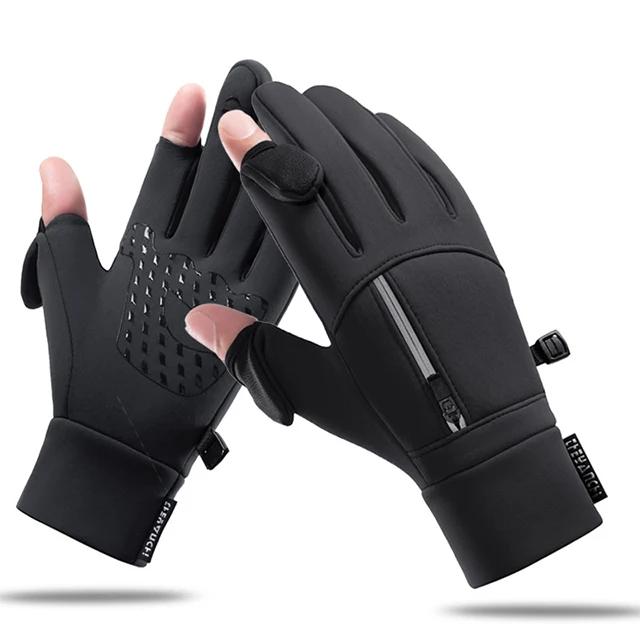Luvas impermeáveis para homens e mulheres, luvas de pesca, à prova de vento, fotografia, quente, peixe proteção, flip 2 dedo, inverno - Image 1