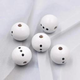 Boneco de neve Rodada Contas De Madeira para DIY, Artesanato Artesanal, Beading Ornamento, Cabeça Barriga, Natal, 10 PCs, 20 PCs, 30PCs - Image 4