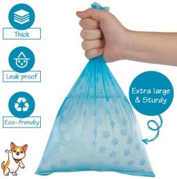 5 Rolls Cat Litter Scoop Pooper Sacos Biodegradável Pet Dog Poop Bag Dog Pooper Sacos Dispenser Pets Produtos para Cães Litter Bag - Image 4